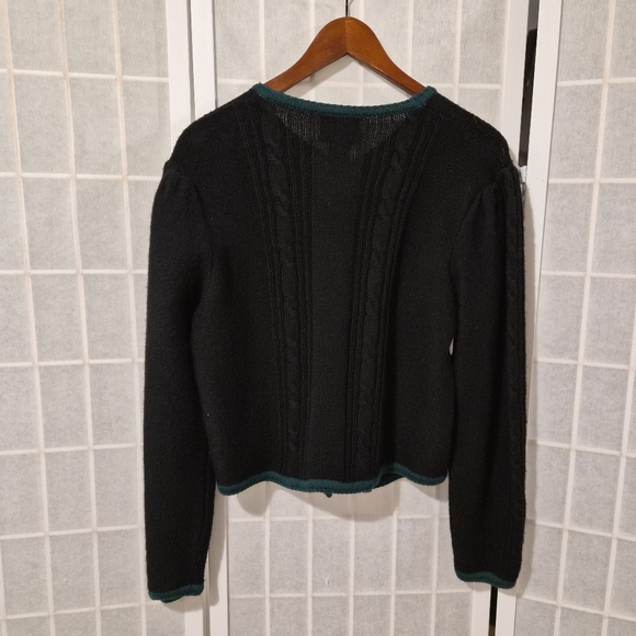 Vintage 1989 Susan Bristol Wool Knit Cardigan Sz M - Picture 10 of 11
